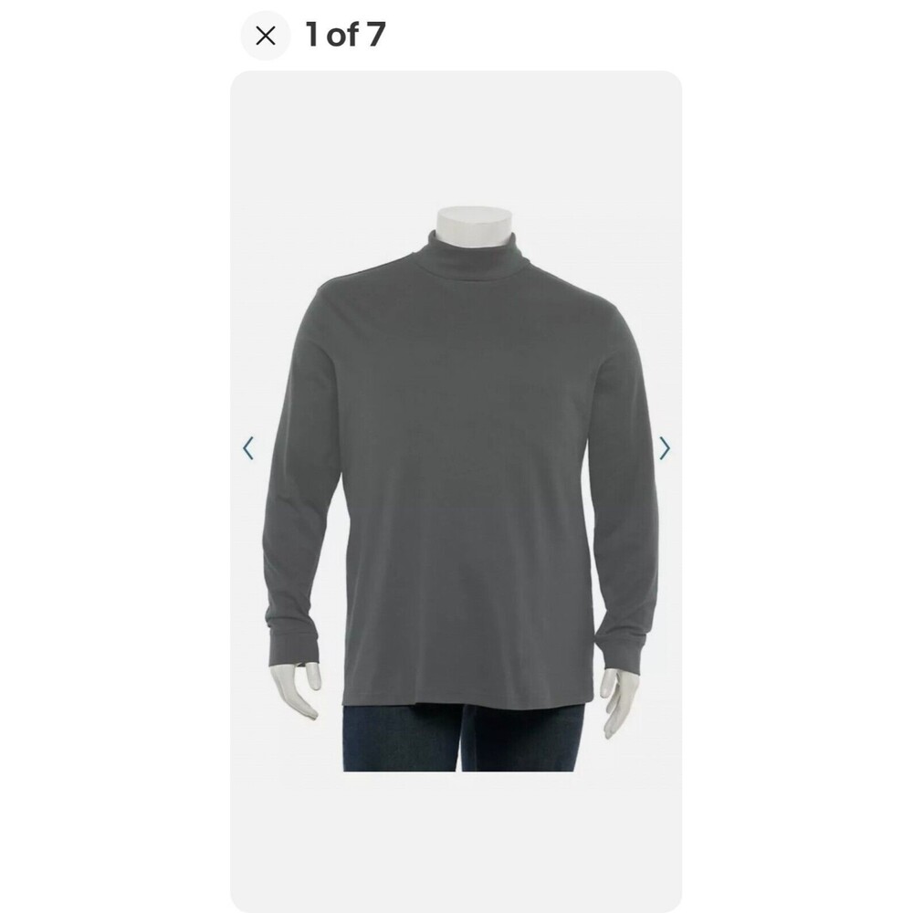 Big & Tall Croft & Barrow® Classic-Fit Extra-Soft Interlock Turtleneck SZ 2XB